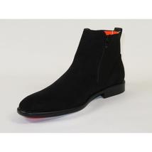 Men's TAYNO Chelsea Chukka Soft Micro Suede Zip up Boot Coupe S Black image 4