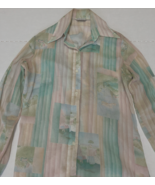 Sheer see thru button down shirt blouse - $19.75