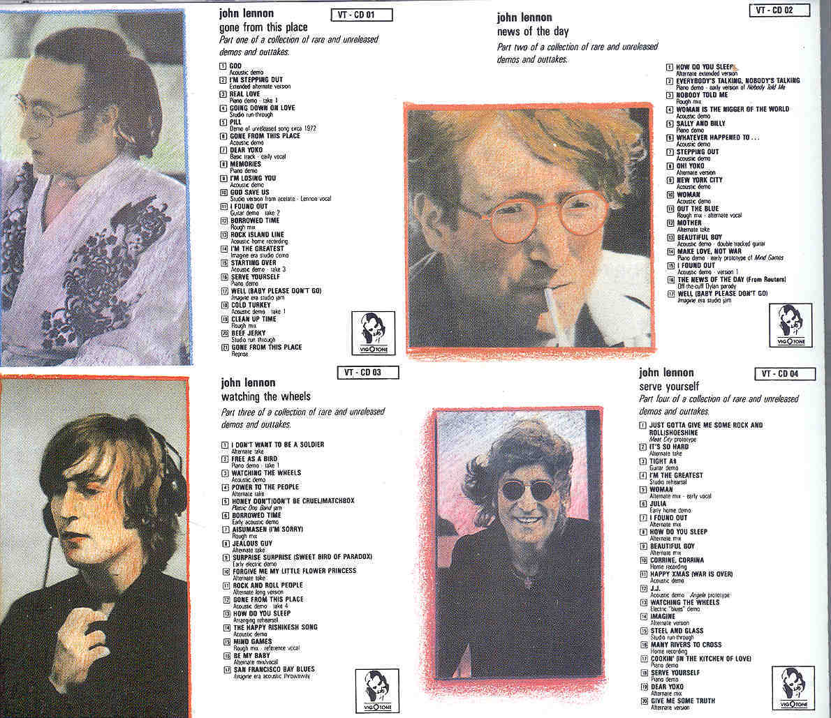 JOHN LENNON - The Lost Lennon Tapes Vol. 1 ( 4 CD SET ) ( Vigotone