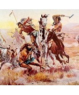 When Blackfeet And Sioux Meet Charles Russell Western 1980 Greeting Card... - $34.29 CAD