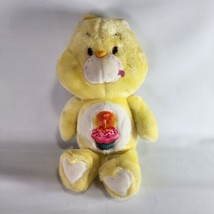 Care Bear Birthday Bear Vintage 1983 Cupcake Kenner 13in Yellow Plush Doll - £21.94 GBP