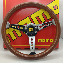 NIB MOMO California Wood Steering Wheel Heritage 360mm Chrome Polished Spokes - £188.95 GBP