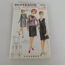Butterick 3687 Sewing Pattern Women Size 12 Bust 32 Dress Coat Jacket Vtg Uncut - £15.20 GBP