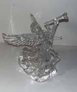 Vintage Silvestri Angel Horn, Christmas Tree Topper Acrylic Clear  9.5 I... - $20.57