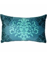PILLOW DÉCOR Velvet Damask Teal Throw Pillow 11x18 - €34,14 EUR