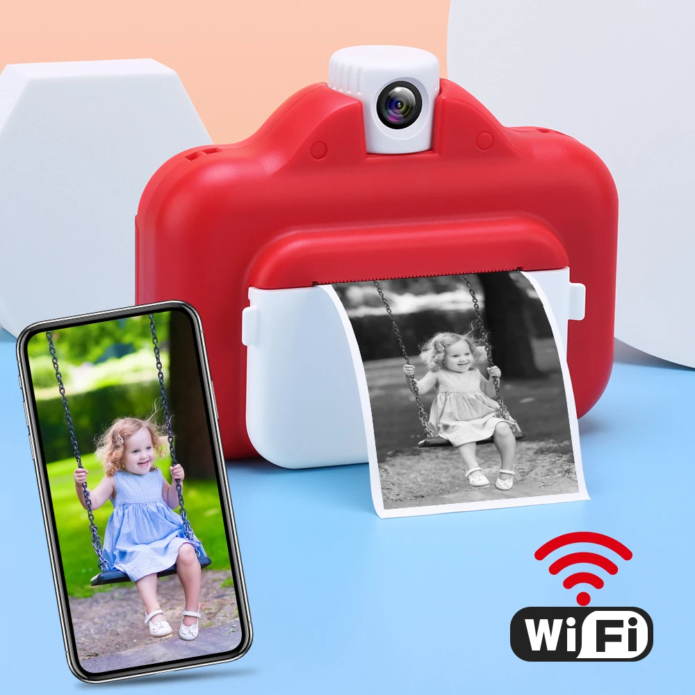 Kids Camera WIFI Instant Print Camera Thermal Printer Wireless WIFI Phone - £60.87 GBP+