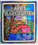 New Hampshire State Vinyl Reflective Souvenir Decal with Glitter - $6.99