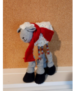 RARE WHIMSICAL FELTED CHRISTMAS STANDING SHEEP 7&quot; X 5&quot; - £12.42 GBP