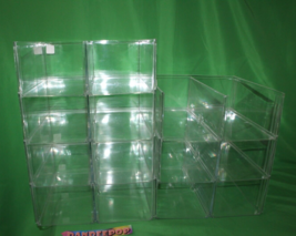 The Container Store Clear Stackable Slip In Shoe Pair Holders For 6 - £47.41 GBP