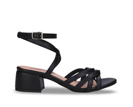 Sandali vegane tacco donna slingback punta aperta Apple Leather nero all... - $111.47