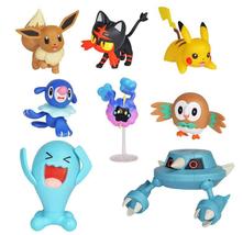 8pcs/pack Pokemonn Pikachuu Eveee Wobbuffett Anime Action Figure PVC Toys 01 - £38.55 GBP