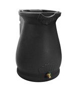 Black 65-Gallon Plastic Urn Rain Barrel with Planter Top - $916.95 CAD