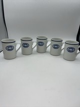 Dansk Logo Bistro Christianshavn Blue Stripe Coffee Tea Mugs Cups Set Of 5 - $36.63