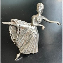 Lang 925 Sterling Silver Ballerina Dancer Brooch Sky - £32.25 GBP