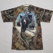 Advantage Timber Men&#39;s T Shirt Sz M Medium Camouflage Hunting Bear - $17.87