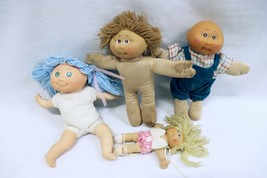 ORIGINAL Vintage Lot of 4 Vintage / Antique Stuffed Dolls - £15.48 GBP