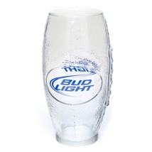 Vintage Bud Light Football Shaped Beer Glass Embossed 2 Side Logo 23 oz - £8.50 GBP