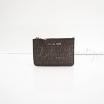 Michael Kors Jet Set Travel Small Top Zip Coin Pouch Card Case PVC Leath... - $44.85