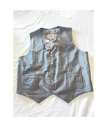Vintage Miller Outerwear Men’s Leather Vest L Brown Cowhide Grain Wester... - €38,50 EUR
