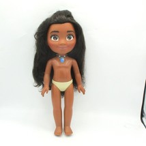 Disney Moana Toddler Doll 14&quot; Jakks Pacific Necklace &amp; Beige Bottoms - $120.88 MXN