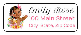 30 Baby Moana address labels,stickers,tags,personalized - £9.47 GBP