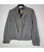 Women&#39;s Polyester Cotton Cropped Moto Jacket Medium Grey BB Dakota Gentl... - £26.73 GBP