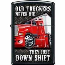 Zippo Lighter - Old Truckers Never Die Black Matte - 854742 - $30.56