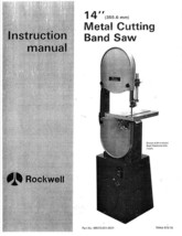 Delta 28-380 14&quot; Metal Cutting Band Saw Instruction Manual - £15.12 GBP