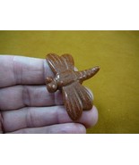 (Y-DRAG-711) Orange DRAGONFLY fly carving FIGURINE gemstone I love drago... - $23.96 CAD