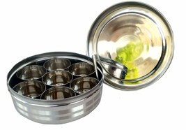 Rastogi Hadicrafts Stainless Steel Food grade Masala Box,Spice Box,Masal... - £33.54 GBP