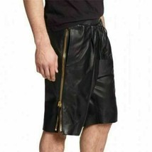 Real Men Boxer Gym Genuine Lambskin Biker Stylish Sports Leather Unique Shorts - £83.24 GBP