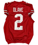 CHRIS OLAVE SIGNED Autograph CUSTOM PRO CUT JERSEY BUCKEYES BECKETT CERT... - $199.99