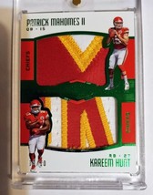 2017 Plates And Patches Rookie Double Coverage #/10 Patrick Mahomes Ii Hunt - £1,185.11 GBP