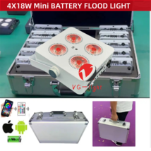 10PC 4x18W RGBWA+UV 6in1 DMX Wireless Battery LED Uplight Par Light for ... - $869.91