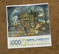 Halloween Haunted Haven 1000 pc Jigsaw Puzzle Ghosts Pumpkins Skeletons - £10.07 GBP