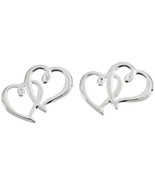 15 pack Wilton W6411 Sweetheart Charms Silver Double Hearts Wedding Cake... - $6.44 CAD
