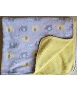 Garanimals gray yellow white elephants Owls soft yellow Sherpa  Baby Blanket  - $403.57 MXN