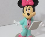 Disney Minnie Mouse as Doctor or Nurse figure green scrubs pink bow cake... - $14.84