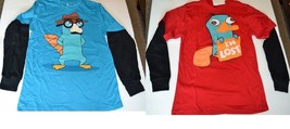 Disney Phineas and Ferb Boys Long Sleeve T-Shirts Sizes XLg and XXLg NWT - $11.19