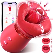 Female Vibrator 5 in 1 Sex Toys Mouth Rose Tongue Licking Clit Nipple Anal - $21.36 CAD