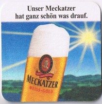 Meckatzer Beer Weiss Gold Coaster - $0.98