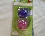 Angel of Mine Silicone Pacifiers 2-ct. Pack Purple and Pink Colors - £3.53 GBP