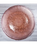 6- Arcoroc France Embossed Rose Pattern Dinner Plates Clear Peach - £30.28 GBP