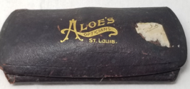 Aloe&#39;s Opticians St. Louis Eyeglass Spectacles Case Small Antique Black ... - $18.95
