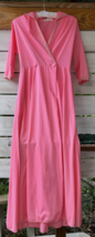 Vtg Lord &amp; Taylor Pink Nylon Robe Wm. Sz XS? Gold Ribbon Trim Bust 30” W... - $39.18