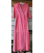 Vtg Lord &amp; Taylor Pink Nylon Robe Wm. Sz XS? Gold Ribbon Trim Bust 30” W... - $53.58 CAD