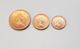 1980 Faukland Islands Queen Elizabeth II Lot of 3 Bronze Coins - $19.95