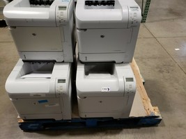 HP LaserJet P4014N Printers w/ 6 CB518a Feeders Lot of 6 Printers! CB507A - £499.24 GBP