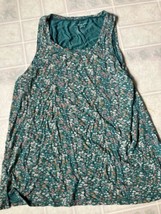 American Eagle Soft &amp; Sexy Green Floral Sleeveless Tank Top Size Small R... - £13.08 GBP