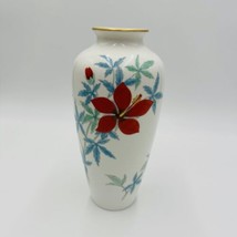 Noritake china Nippon toki kaisha vase with habiscus floral porcelain 8.5” - $88.83